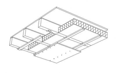 Dettaglio installazione a soffitto CAD dwg