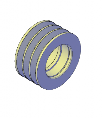 Bloque CAD 3D da roda de pulverização