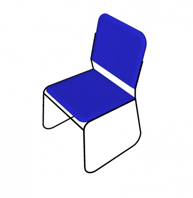 Modello di abbozzo sedia impilabile
