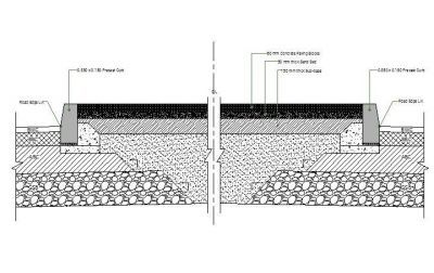 Typique Section Kerb dwg