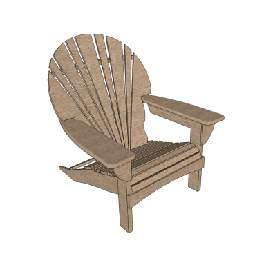 Scallop chair Sketchup model 