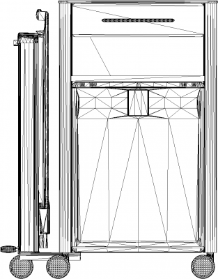 871mm Height Operation Equipment Storage Front Elevation dwg Drawing