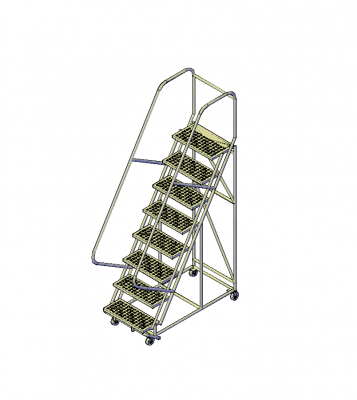 Mobile stairs 3D CAD model