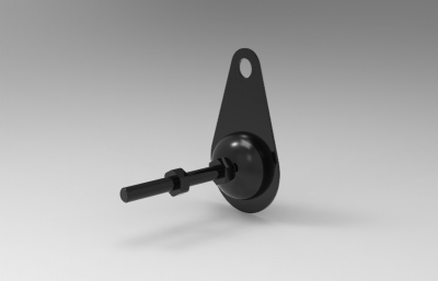 Fusion 360 (step file) 3D CAD Model of Swivel Caster Adjustable Goblet Block L130	Load 5.9	Mass 337(g)