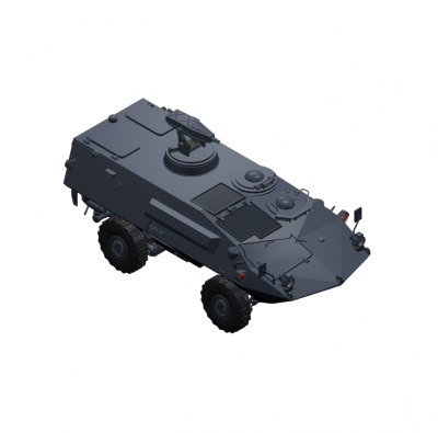 Piranha armored vehicle 3D Max block