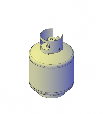 LPGガスシリンダー3D CADモデル