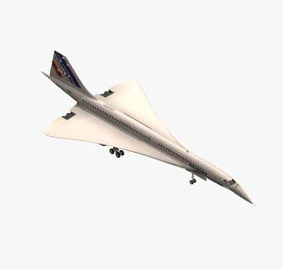 Concorde 3ds max bloque
