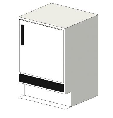 Refrigerator Under Counter Revit Family 