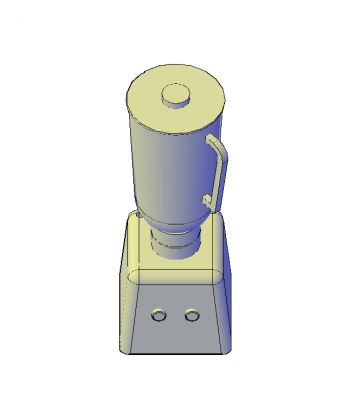 Smoothie-Hersteller 3D-CAD-Block