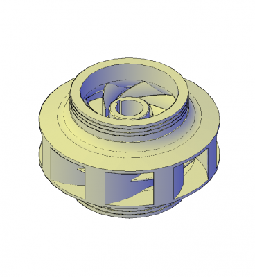 インペラポンプ3D CADモデル