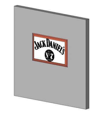 Jack Daniel Mirror Revit Family 