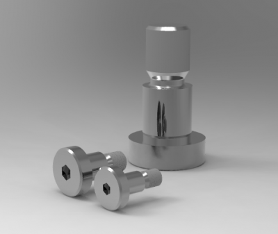 Autodesk Inventor 3D CAD Model of Cylinder head shoulder bolt M12