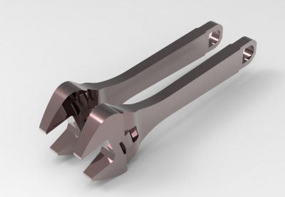 Autodesk Inventor ipt file 3D CAD Model of   wrenches Chromed plated: A(mm)=34	B(mm)=34	C(mm)=80	D(mm)=25	 	L(mm)=306	Mass(kg)=700