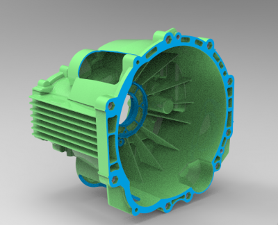 Parte del cuerpo del motor Modelo CAD 8