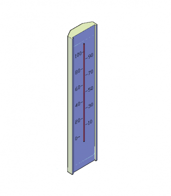 Thermometer 3D AutoCAD block