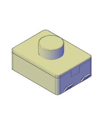Bloco AutoCAD 3D Micro Switch