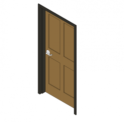 4 paneles de puerta revit modelo