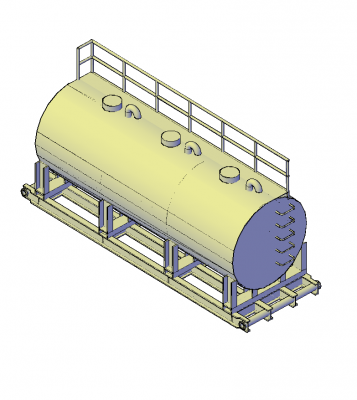 Depósito de combustible modelo CAD en 3D