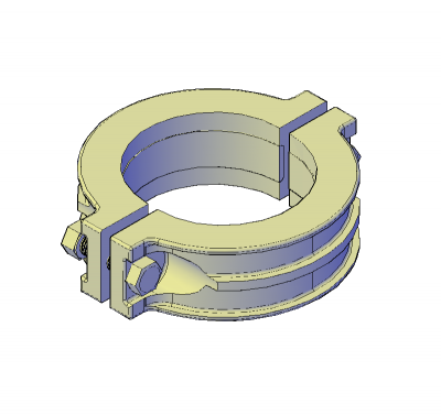 Munsenリングパイプクリップ3D CADモデル