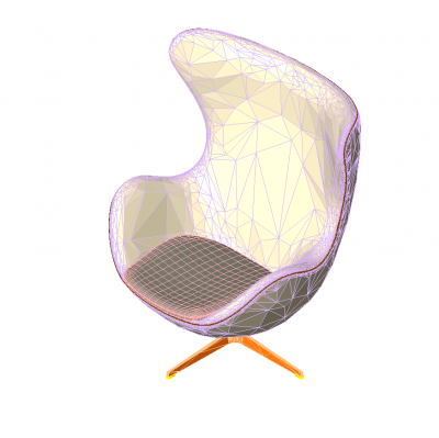 Egg chair 3D Revit famille