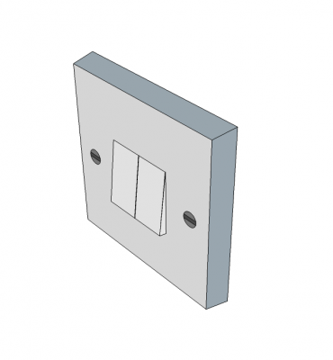 Double light switch Sketchup model