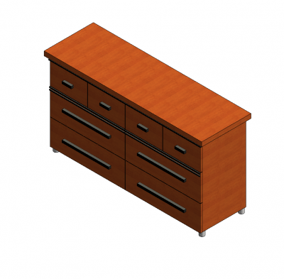 6 drawer dresser Revit model