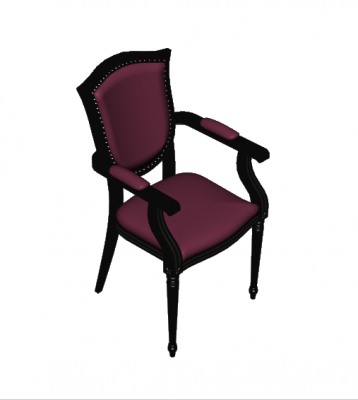 Cadeira de estilo vitoriano 3D Max block