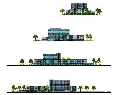 Krankenhaus Entwurf Aufrisse