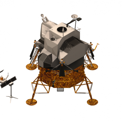 Moon landing craft 3D Max block