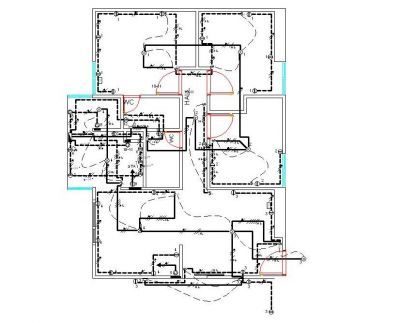 House Plan electrical schematic dwg 