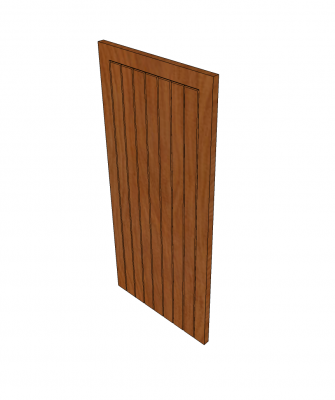 Ledged and braced door Sketchupモデル