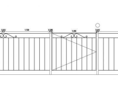 Wrought iron fence dwg 