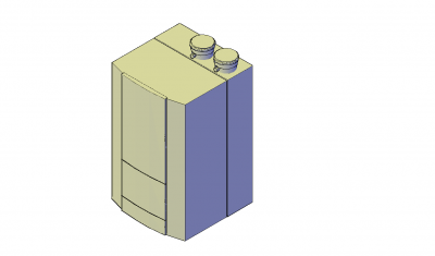 Caldera de condensación modelo CAD en 3D