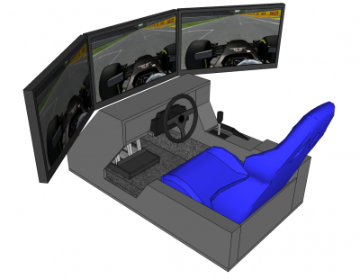 Модель симулятора F1 Sketchup