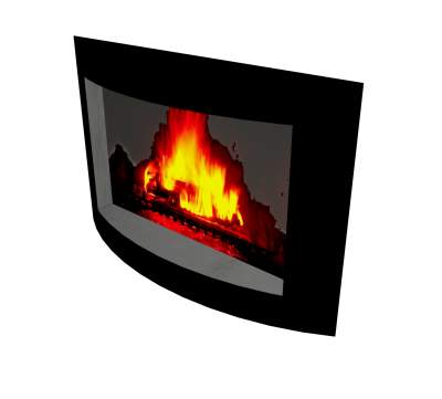Electric fireplace Sketchup model 