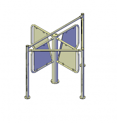 Modello CAD 3D turnty di ingresso dwg