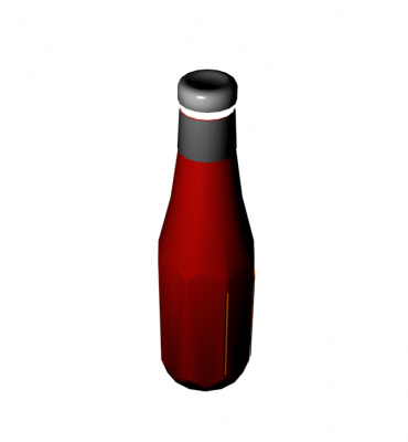 Ketchup bouteille bloc 3D MAX