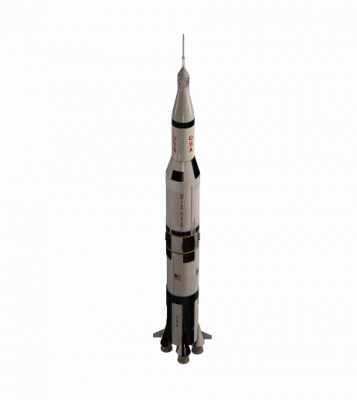 Apollo Saturn v rocket 3ds max model