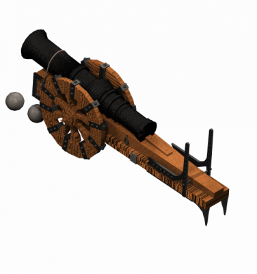 Medieval cannon 3DS MAX model