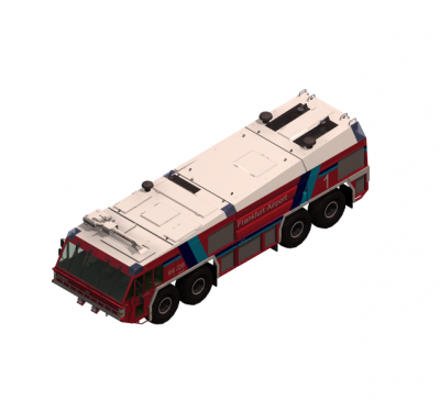 Airport fire engine 3D Max model