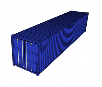 40 ft shipping container Sketchup model 