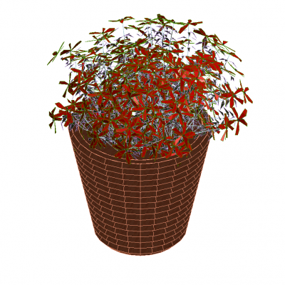 Indoor potted plant Revit model