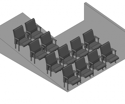 Diseño de asientos de teatro Revit models