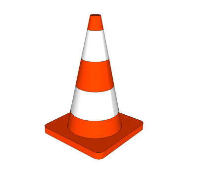 Traffic cone Sketchup model 