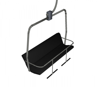 Ski chair lift Sketchup model 