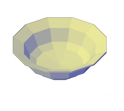 Cereal bowl 3D DWG model