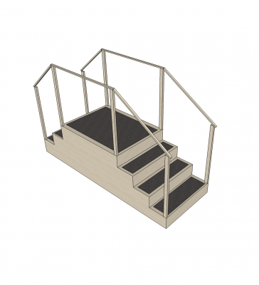 Escalier thérapeutique Modèle Sketchup