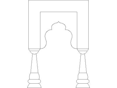 Traditional Arch .dwg drawing