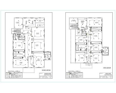 American Style House Complete Design Electrical Plan .dwg 