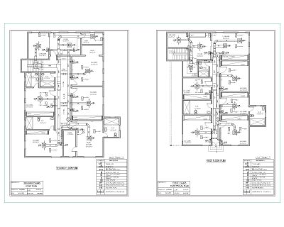American Style House Complete Design HVAC Plan .dwg 